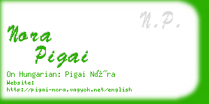 nora pigai business card